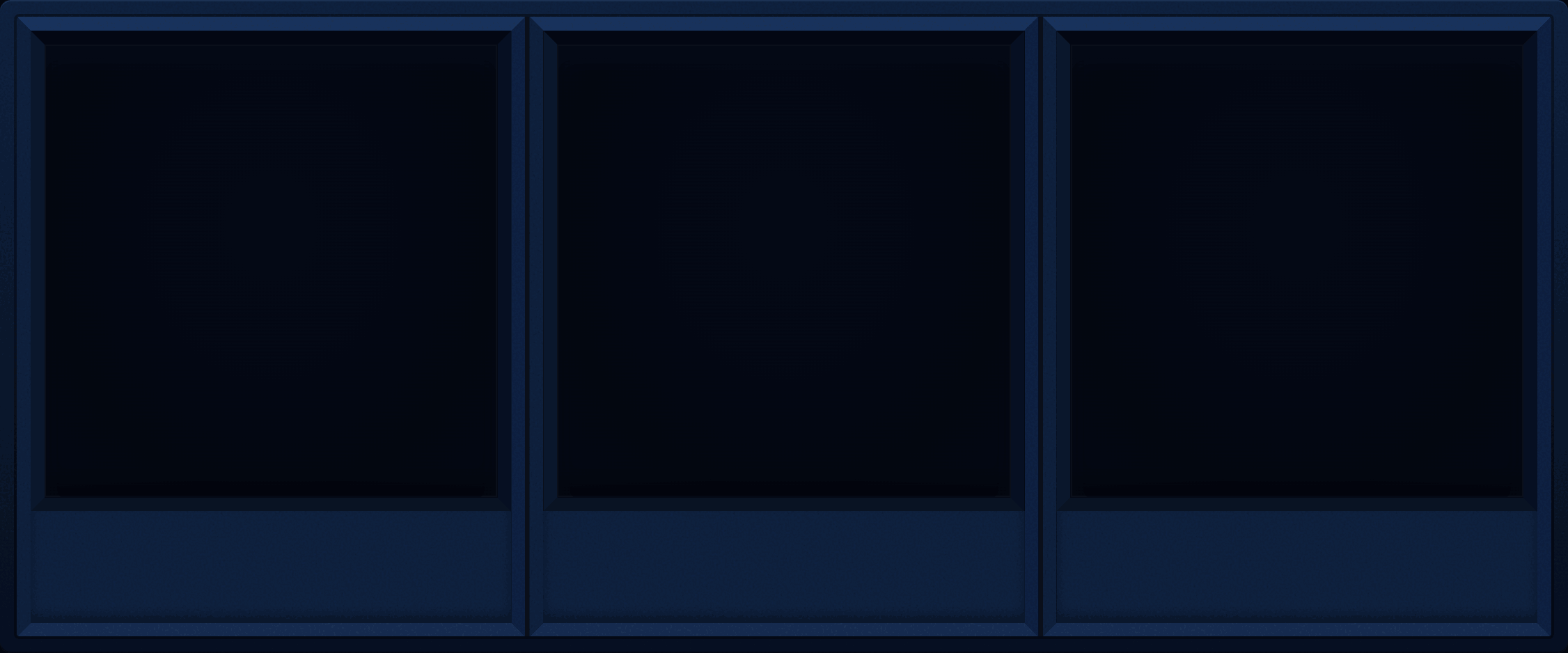 Twilight Navy Display Case (1x3)